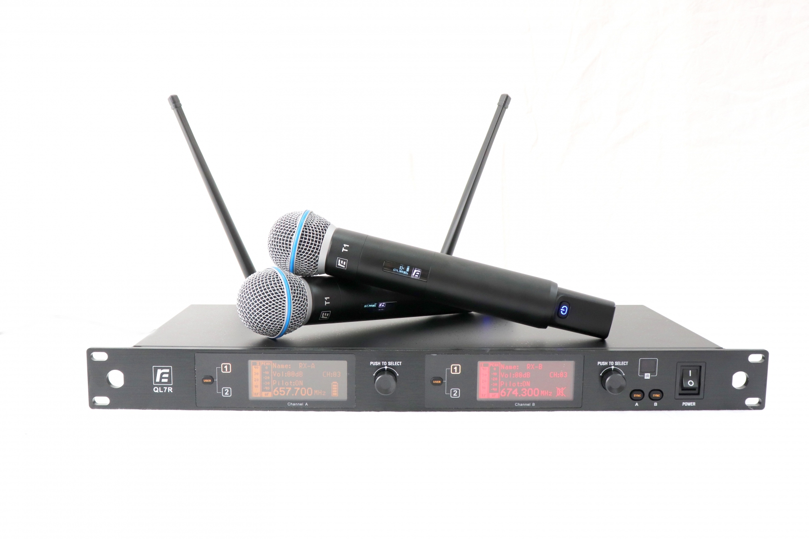 RFIntell QL7R/T1-A 651,800-683,400 МГц 2-канальная радиосистема с 2-мя ручными микрофонами в Шатуре